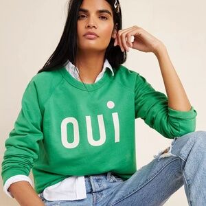 Clare V. for Anthropologie Oui Sweatshirt Size L
